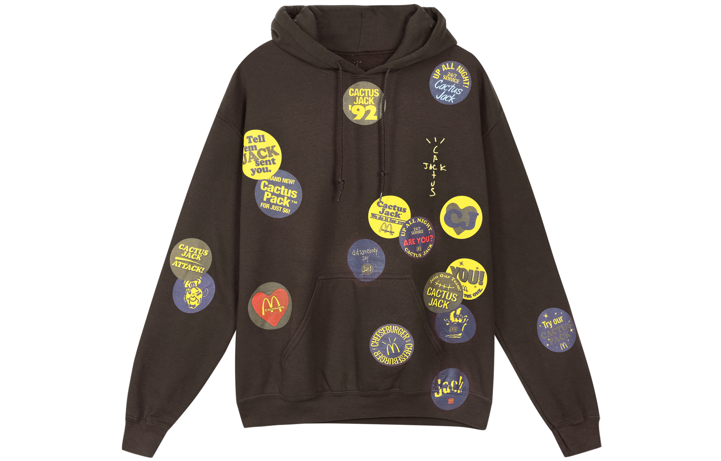 Travis Cactus Jack McDonald's Hoodie Brown Unisex Collaboration Pullover TC-22 圖 2
