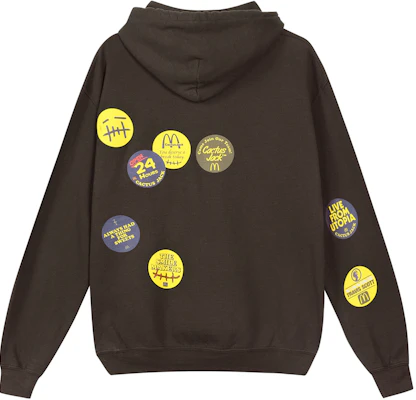 Sudadera Unisex Travis Scott Cactus Jack x McDonald''s Marrón Colaboración Pullover TC-22 Lookbook Sudadera Unisex Travis Scott Cactus Jack x McDonald''s Marrón Colaboración Pullover TC-22