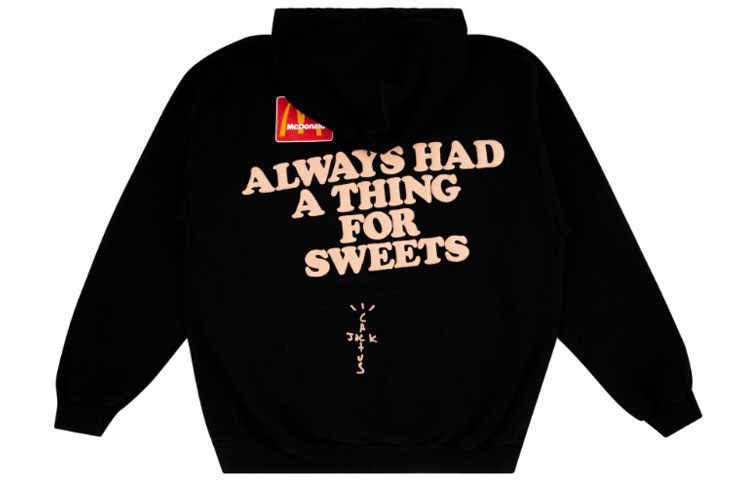 Order Travis Scott Cactus Jack x 麥當勞聯名黑色Logo連帽衫 男女通用款 TC-26