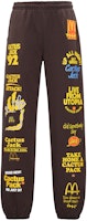 Travis Scott Cactus Jack x McDonald's Logo Print Brown Drawstring Joggers Unisex TC-23 Travis Scott Cactus Jack x McDonald's Logo Print Brown Drawstring Joggers Unisex TC-23