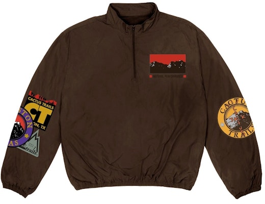 Travis Scott Cactus Trails Half-Zip Windbreaker Brown Buy Travis Scott Cactus Trails Half-Zip Windbreaker Brown
