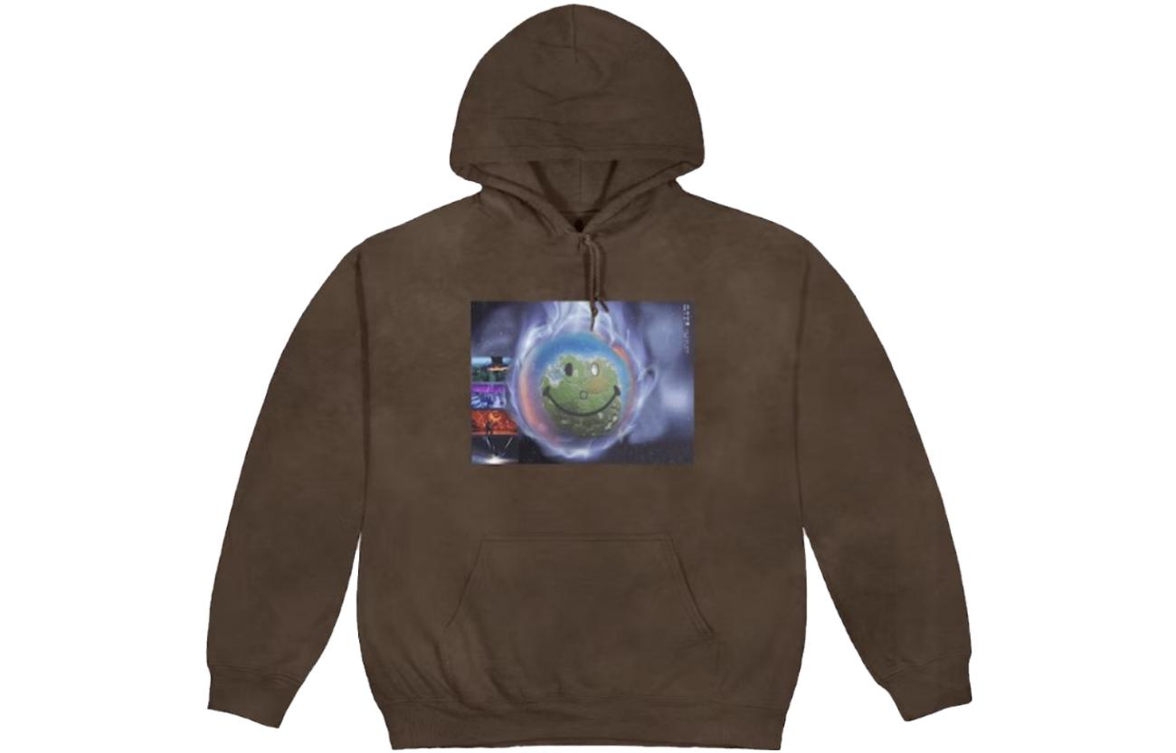 Travis Cartoon Graphic Hoodie Brown TC-486