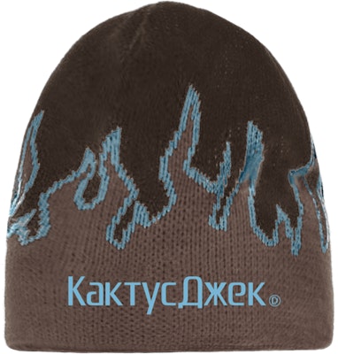 Travis Scott CJ Flame Logo Beanie Black/Grey Buy Travis Scott CJ Flame Logo Beanie Black/Grey