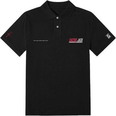 Travis Scott CJ Staff Polo Black Buy Travis Scott CJ Staff Polo Black