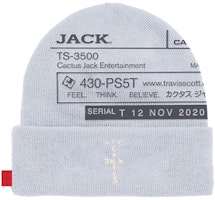 Travis Scott CJ System II Beanie White Travis Scott CJ System II Beanie White