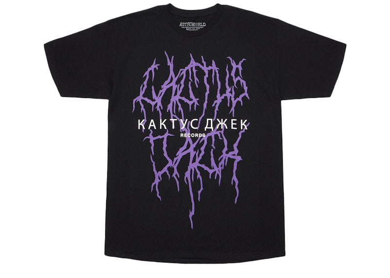 Buy Travis Scott DJ Screw 闪电黑色短袖T恤