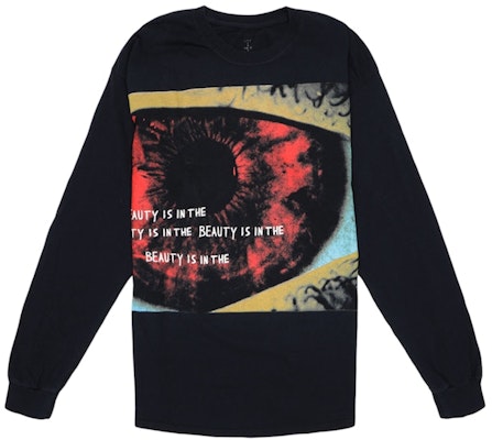Travis Scott Eye Baju Lengan Panjang Hitam Buy Travis Scott Eye Baju Lengan Panjang Hitam