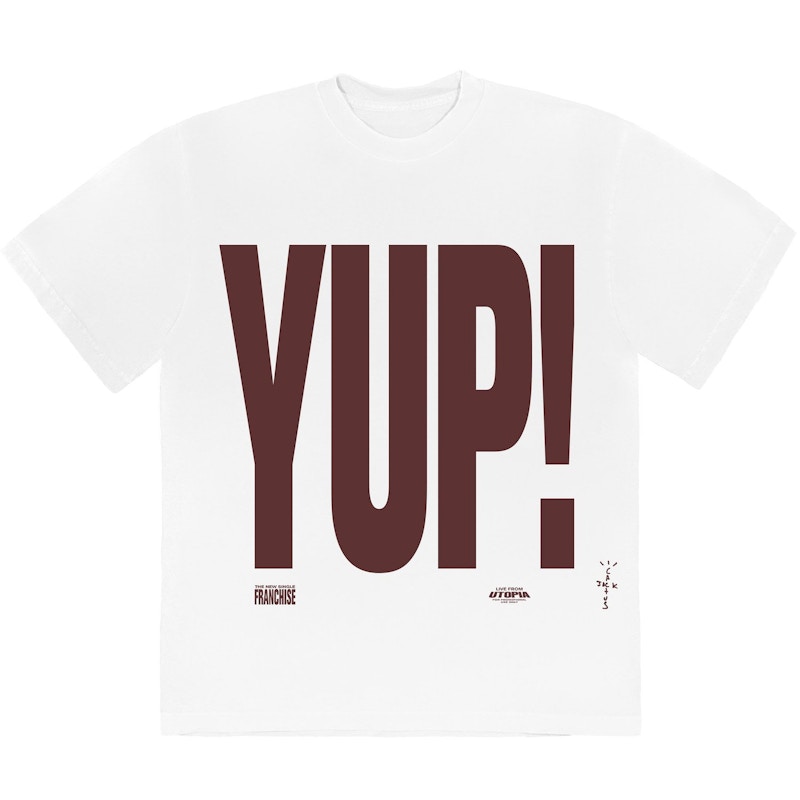 Buy 트래비스 스캇 프랜차이즈 YUP! 티셔츠 CJMF-SS01-WHIT