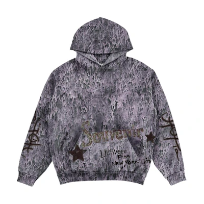 Travis FW23 Letter Print Hoodie Unisex Purple Gray TSCM-HH33