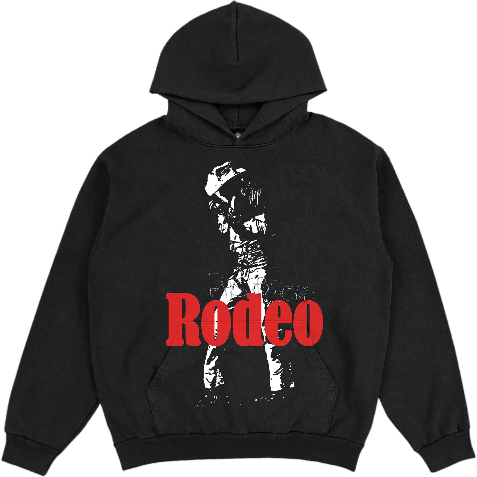 Travis Scott FW24 Days Before Rodeo Logo Hoodie Black Unisex Pullover. TSDB-SS10