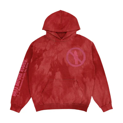 Travis FW24 Days Before Rodeo Red Hoodie with Logo Print-Unisex. TSBR-BS01