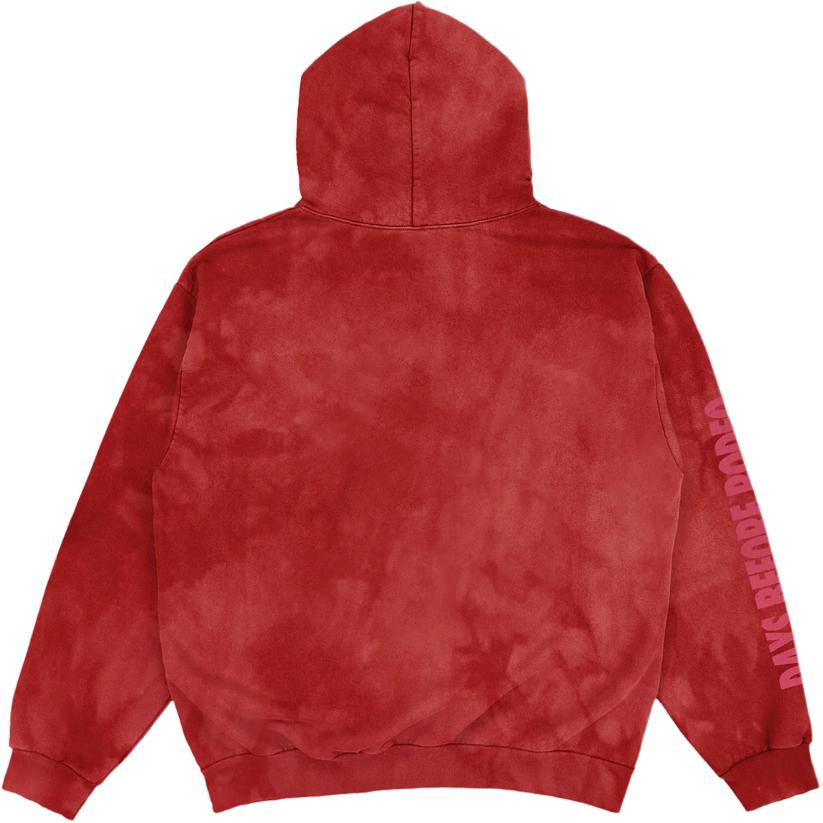 Lookbook Travis Scott FW24 Days Before Rodeo红色连帽衫带Logo印花-男女通用。 TSBR-BS01