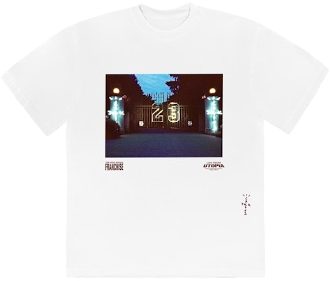 トラヴィス スコット ゲートTシャツ (白)
Buy トラヴィス スコット ゲートTシャツ (白)