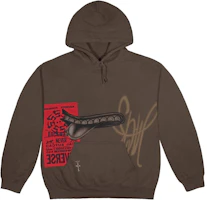 Travis Scott Graphic Logo Print Hoodie Unisex Brown CJFN-SS80 Travis Scott Graphic Logo Print Hoodie Unisex Brown CJFN-SS80