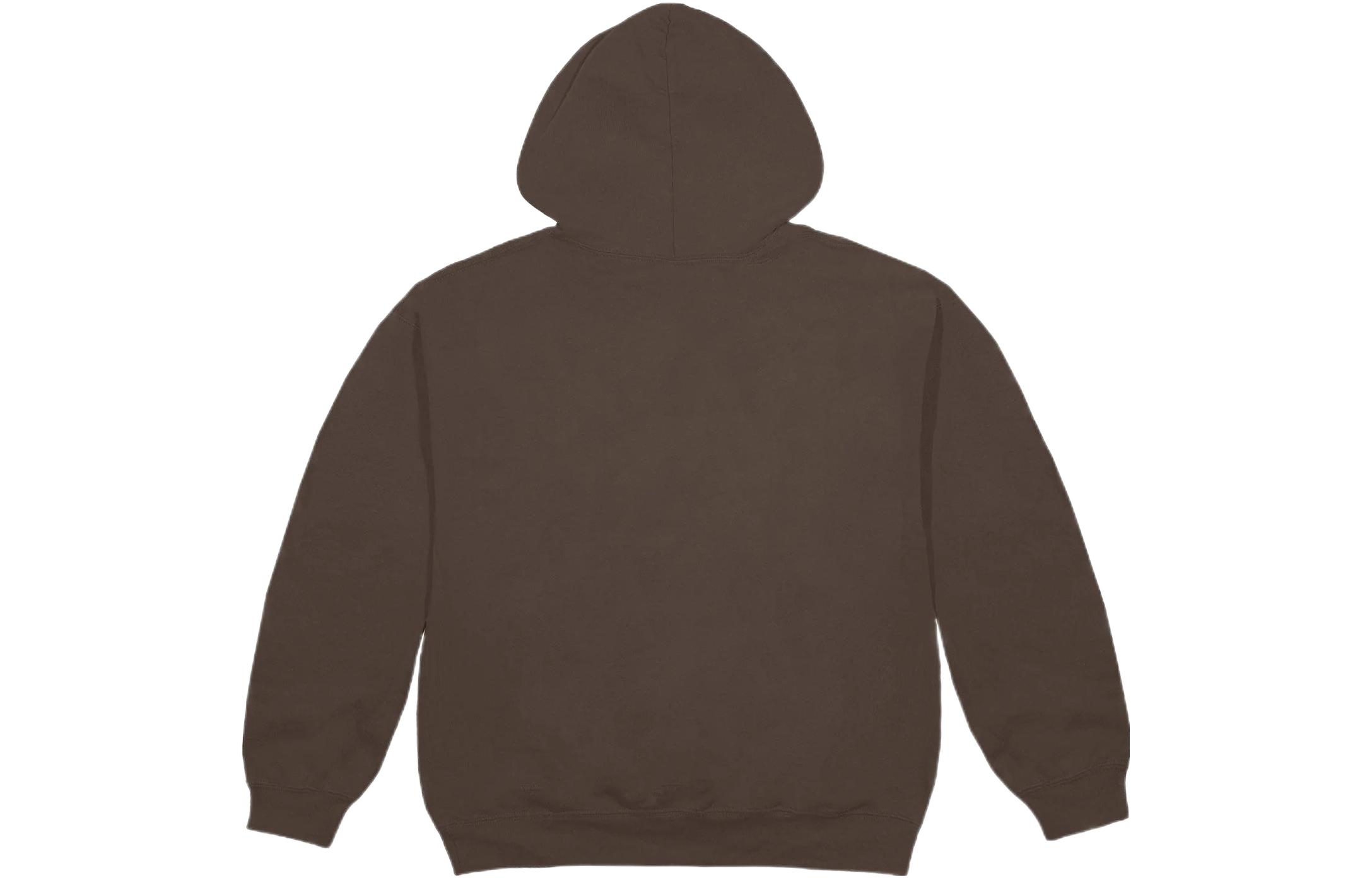 Lookbook 트래비스 스캇 그래픽 로고 프린트 후디 유니섹스 브라운 CJFN-SS80