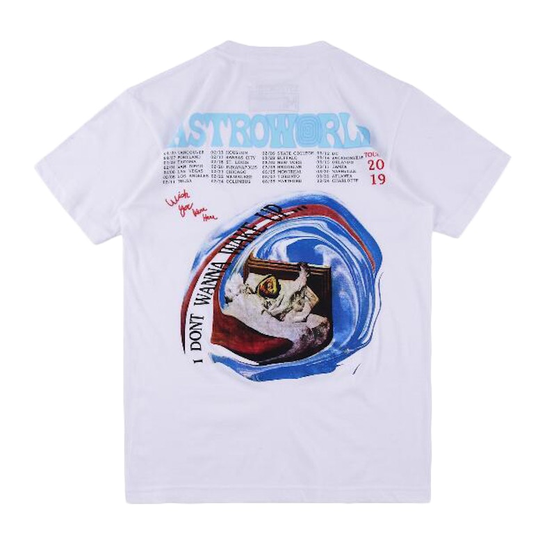 Buy 트래비스 스캇 "I Don't Wanna Wake Up" 티셔츠 화이트