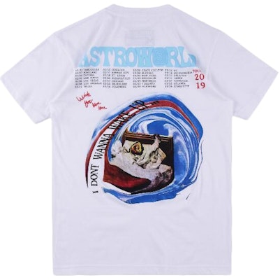 트래비스 스캇 "I Don't Wanna Wake Up" 티셔츠 화이트 Buy 트래비스 스캇 "I Don't Wanna Wake Up" 티셔츠 화이트