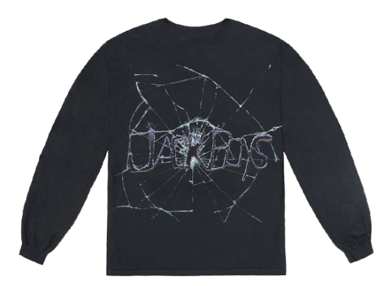 Order 트래비스 스캇 잭보이즈 크랙 긴팔 티셔츠 블랙 
