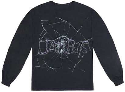 Camiseta Negra de Manga Larga Travis Scott Jack Boys Cracked Order Camiseta Negra de Manga Larga Travis Scott Jack Boys Cracked