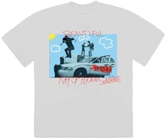 Travis Scott JACKBOYS Ray of Sunshine T-Shirt White Travis Scott JACKBOYS Ray of Sunshine T-Shirt White