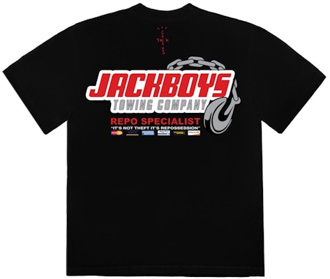 Travis Scott JACKBOYS Repo T-Shirt Black Order Travis Scott JACKBOYS Repo T-Shirt Black