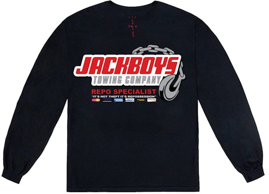 Travis Scott JACKBOYS 卡車長袖 T 恤 黑色 Order Travis Scott JACKBOYS 卡車長袖 T 恤 黑色