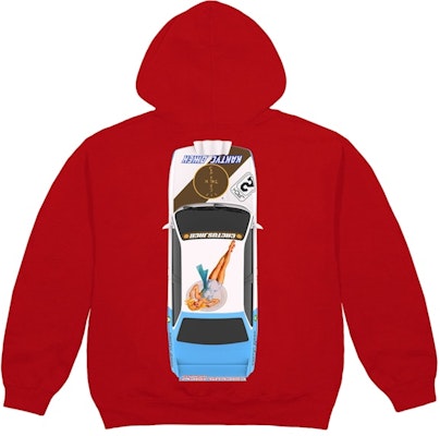 Travis Scott JACKBOYS Vehicle Hoodie Red Order Travis Scott JACKBOYS Vehicle Hoodie Red