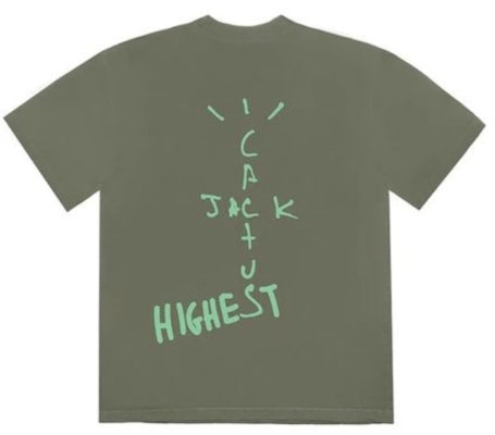 Travis Scott Jordan Cactus Jack Highest T Shirt Olive Order Travis Scott Jordan Cactus Jack Highest T Shirt Olive