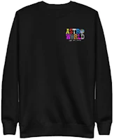 Travis Scott Letter Graphic Unisex Black Crewneck Long Sleeve Sweatshirt TC-618 Travis Scott Letter Graphic Unisex Black Crewneck Long Sleeve Sweatshirt TC-618