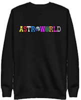 Travis Scott Letter Logo Crewneck Sweatshirt Black Long Sleeve TC-615 Travis Scott Letter Logo Crewneck Sweatshirt Black Long Sleeve TC-615