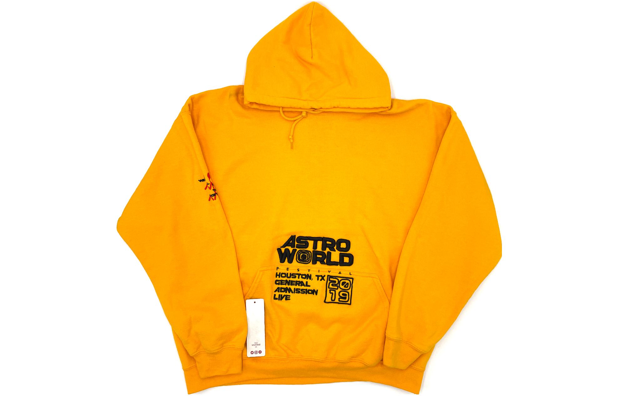 Travis Letter Logo Yellow Hoodie 93665-575