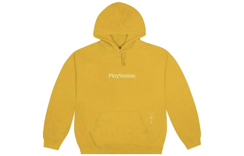 Travis Letter Printed Hoodie Gold CJPS-HS12