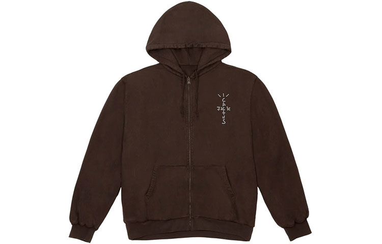 Travis Logo Brown Zip-Up Hoodie Jacket Unisex TC-357 圖 3