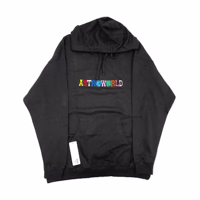 Travis Loose Fit Logo Print Hoodie Black 83665-102