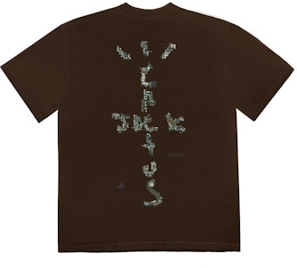 Travis Scott Motherboard Logo II Kemeja-T Coklat Order Travis Scott Motherboard Logo II Kemeja-T Coklat
