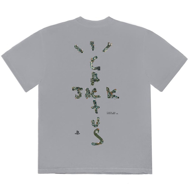 Order 트래비스 스캇 마더보드 로고 III 그레이 티셔츠 
