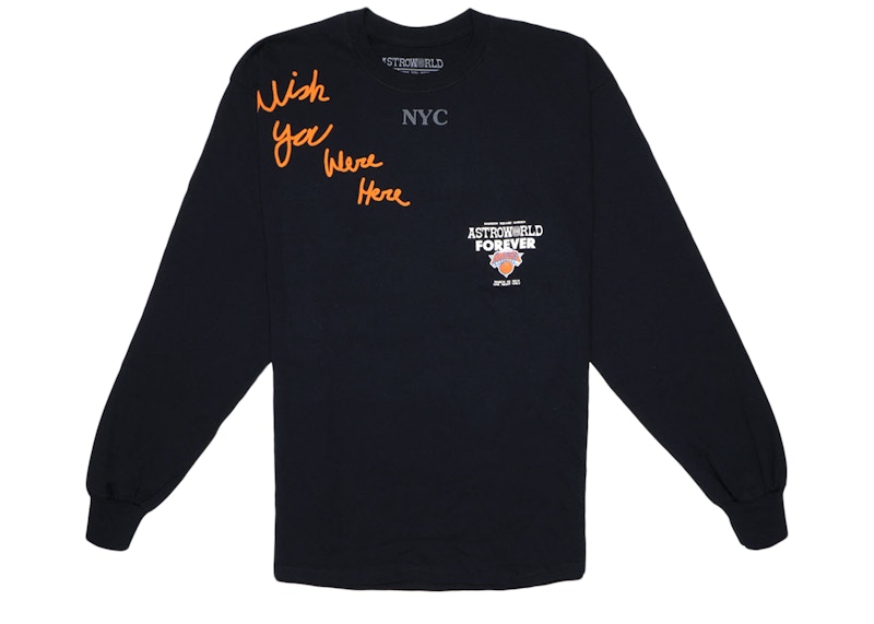 Travis Scott MSG Knicks Long Sleeve Tee Black