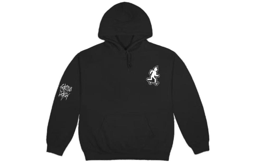 Travis No Loitering Hoodie Black Cartoon Print Pullover Sweatshirt TC-478