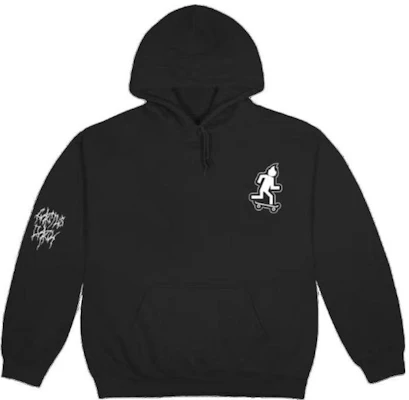 Travis Scott No Loitering连帽衫 黑色卡通印花套头卫衣 TC-478 Buy Travis Scott No Loitering连帽衫 黑色卡通印花套头卫衣 TC-478