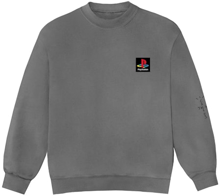Travis Scott PS Classic Crewneck Washed Grey Buy Travis Scott PS Classic Crewneck Washed Grey