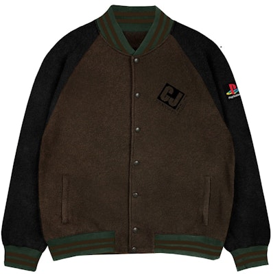 Travis Scott PS Crew Varsity Jacket Brown/Black Buy Travis Scott PS Crew Varsity Jacket Brown/Black