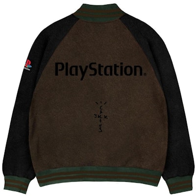 Travis Scott PS Crew Varsity Jacket Brown/Black Order Travis Scott PS Crew Varsity Jacket Brown/Black