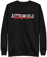 Travis Scott SS23 Black Crewneck Pullover Sweatshirt with Letter Print for Men TC-684 Travis Scott SS23 Black Crewneck Pullover Sweatshirt with Letter Print for Men TC-684