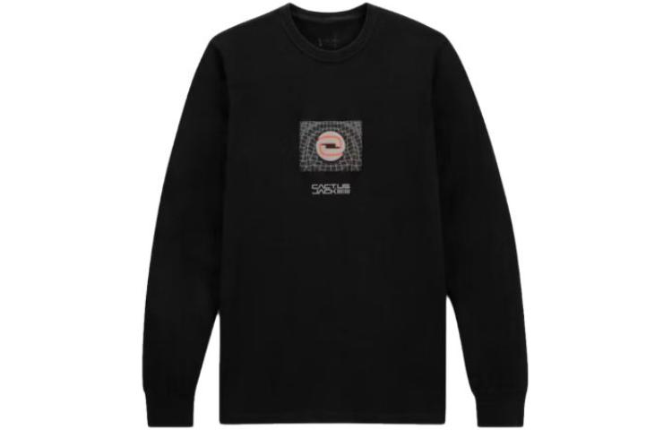 Travis SS23 Letter Print Black Long Sleeve Sweatshirt Mens Casual Wear TC-627