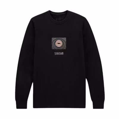 Travis SS23 Letter Print Black Long Sleeve Sweatshirt Mens Casual Wear TC-627