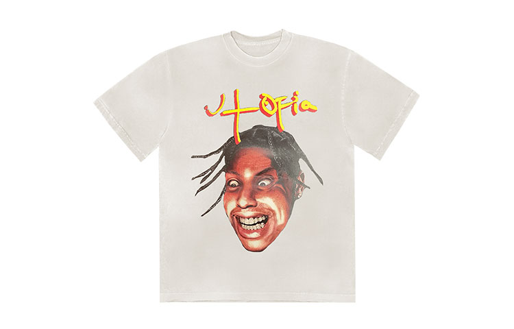 Travis Scott SS23 UTOPIA Limited Tee White – Unisex Logo Graphic Short-Sleeve Shirt TSUT-SS05
