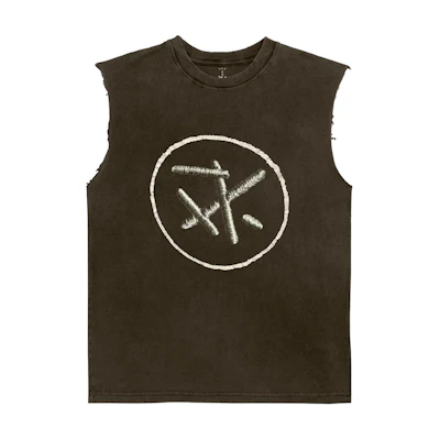 Travis SS24 Signature Jack Tee Vintage Graphic Sleeveless Unisex - Brown. CJSS-SS01