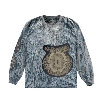 Travis UTOPIA Exclusive Necklace Print Long Sleeve Tee Unisex Blue TSUT-LS22