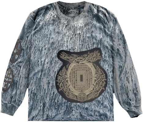 Travis Scott UTOPIA独家项链印花长袖T恤 男女同款 蓝色 TSUT-LS22 Order Travis Scott UTOPIA独家项链印花长袖T恤 男女同款 蓝色 TSUT-LS22