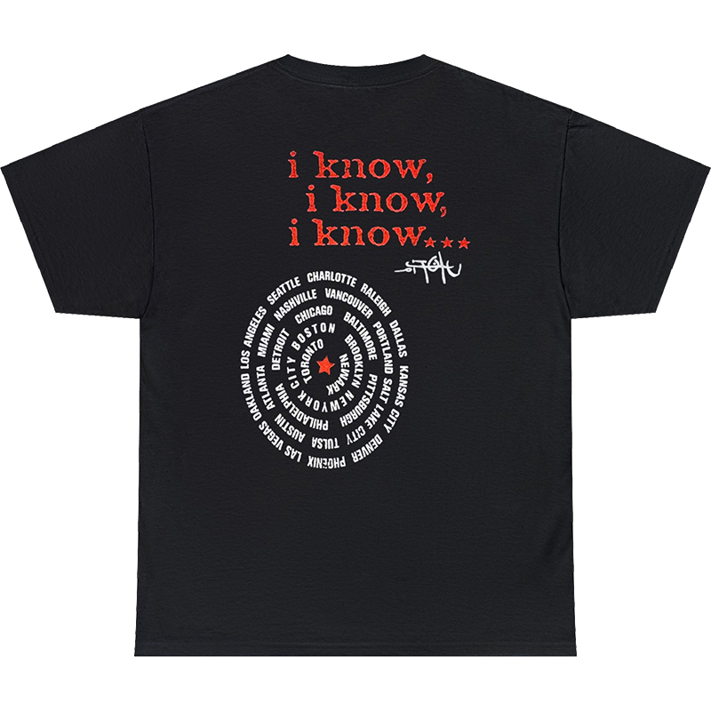 Lookbook Travis Scott Utopia Tour FW23 Baju Grafik Hitam Unisex. TST-FW24-012